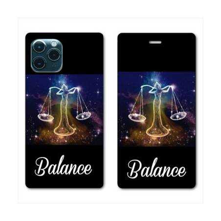 RV Housse cuir portefeuille Iphone 11 Pro Max (6,5") signe zodiaque Balance2