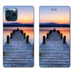 RV Housse cuir portefeuille Iphone 11 Pro Max (6,5") Ponton