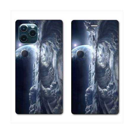 RV Housse cuir portefeuille Iphone 11 Pro Max (6,5") Tunnel nuageux