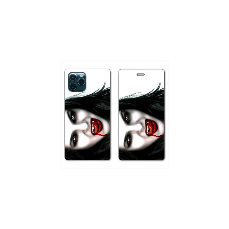 RV Housse cuir portefeuille Iphone 11 Pro Max (6,5") Vampire blanc