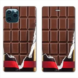 RV Housse cuir portefeuille Iphone 11 Pro Max (6,5") Trompe œil chocolat