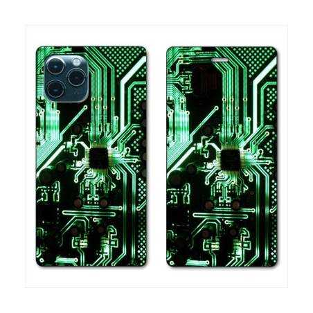 RV Housse cuir portefeuille Iphone 11 Pro Max (6,5") Trompe œil composant