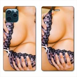 RV Housse cuir portefeuille Iphone 11 Pro Max (6,5") Sexy boobs