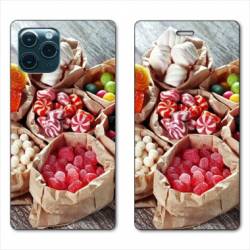 RV Housse cuir portefeuille Iphone 11 Pro Max (6,5") Bonbon