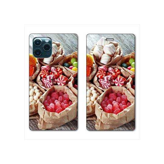 RV Housse cuir portefeuille Iphone 11 Pro Max (6,5") Bonbon