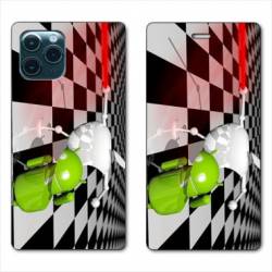 RV Housse cuir portefeuille Iphone 11 Pro Max (6,5") Damier