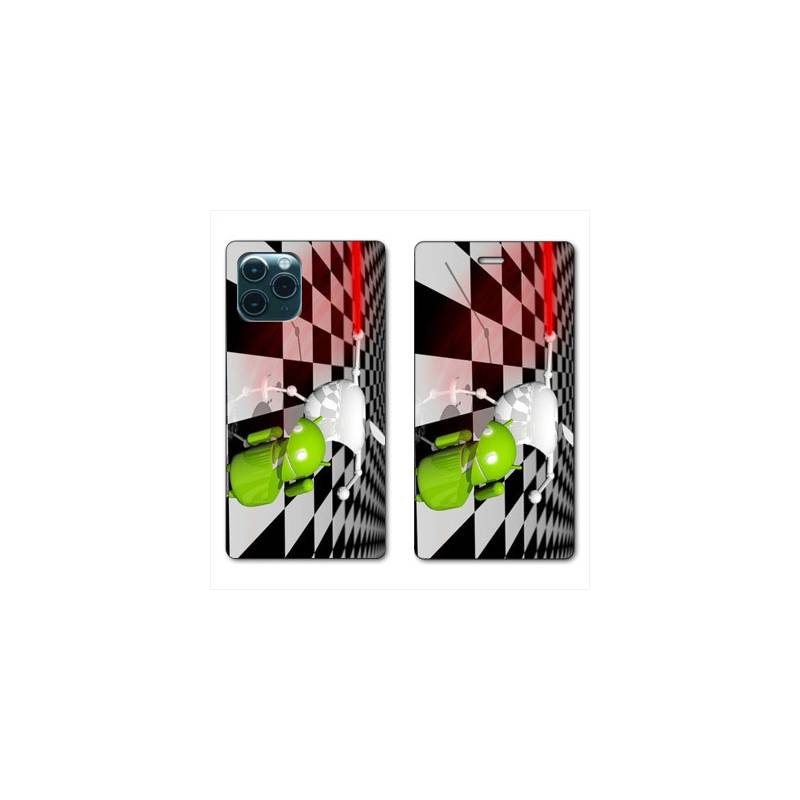 RV Housse cuir portefeuille Iphone 11 Pro Max (6,5") Damier