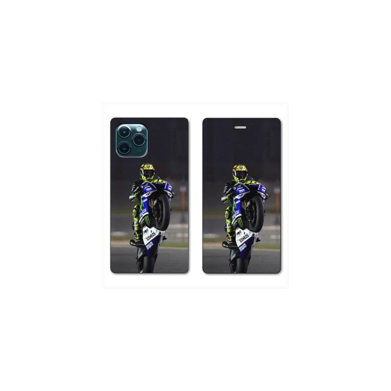 RV Housse cuir portefeuille Iphone 11 Pro Max (6,5") Moto Wheeling