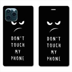 RV Housse cuir portefeuille Iphone 11 Pro Max (6,5") Humour don't touch