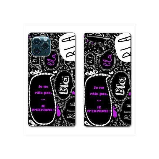 RV Housse cuir portefeuille Iphone 11 Pro Max (6,5") Humour je rale