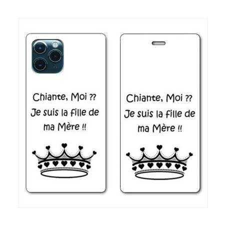 RV Housse cuir portefeuille Iphone 11 Pro Max (6,5") Humour Moi chiante