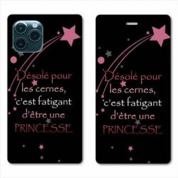 RV Housse cuir portefeuille Iphone 11 Pro Max (6,5") Humour princesse