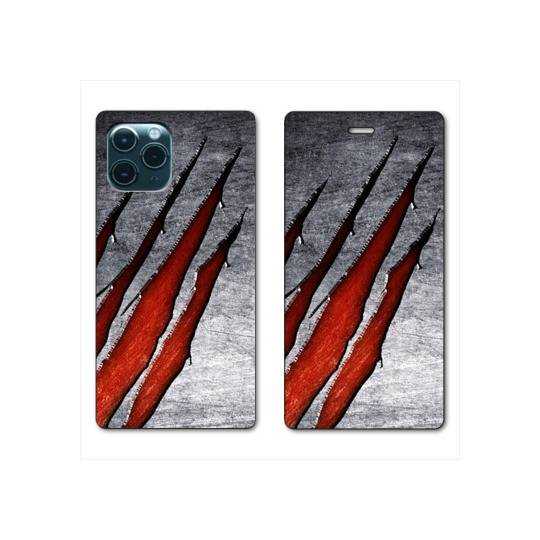 RV Housse cuir portefeuille Iphone 11 Pro Max (6,5") Texture beton