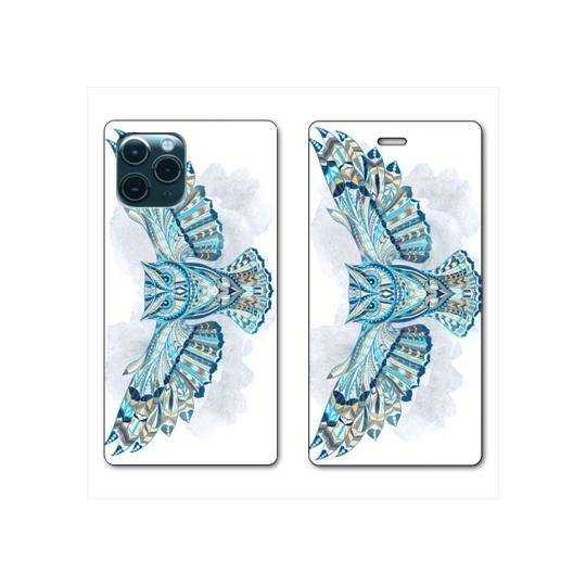 RV Housse cuir portefeuille Iphone 11 Pro Max (6,5") Ethniques Hibou B