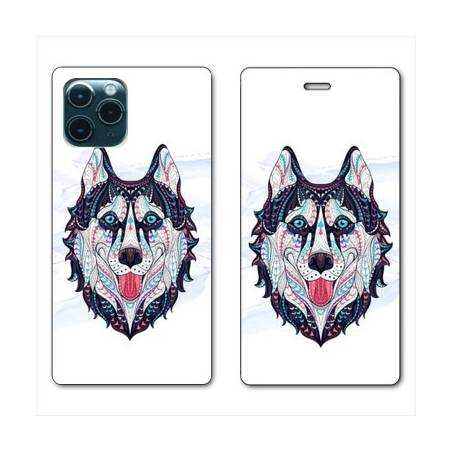 RV Housse cuir portefeuille Iphone 11 Pro Max (6,5") Ethniques Husky Color