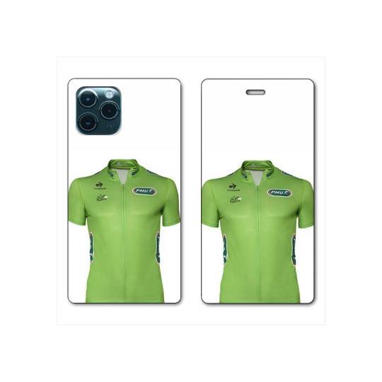 RV Housse cuir portefeuille Iphone 11 Pro Max (6,5") Cyclisme Maillot vert