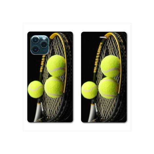 RV Housse cuir portefeuille Iphone 11 Pro Max (6,5") Tennis Balls