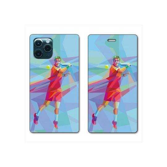 RV Housse cuir portefeuille Iphone 11 Pro Max (6,5") Tennis Revers Bleu