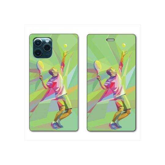 RV Housse cuir portefeuille Iphone 11 Pro Max (6,5") Tennis Service