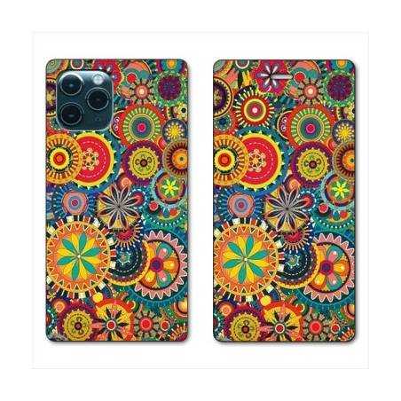 RV Housse cuir portefeuille Iphone 11 Pro Max (6,5") Psychedelic Roue