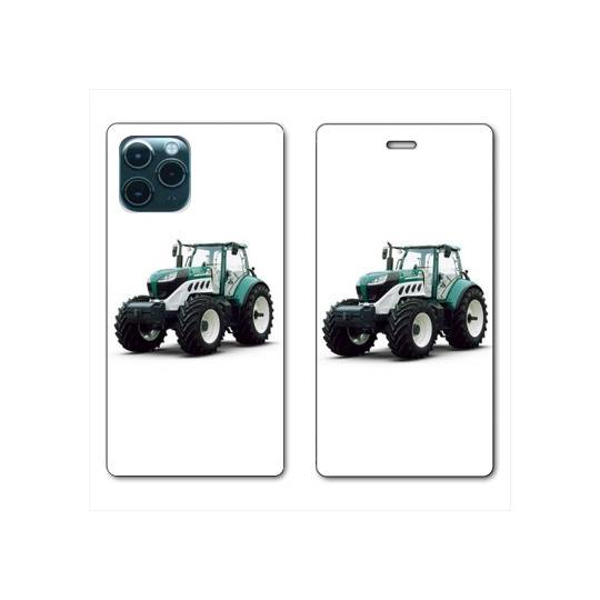 RV Housse cuir portefeuille Iphone 11 Pro Max (6,5") Agriculture Tracteur Blanc