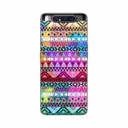 Coque Samsung Galaxy A80 motifs Aztec azteque rouge