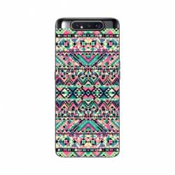 Coque Samsung Galaxy A80 motifs Aztec azteque rose