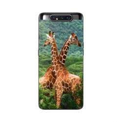 Coque Samsung Galaxy A80 savane Girafe Duo