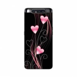 Coque Samsung Galaxy A80 Cœur rose Montant