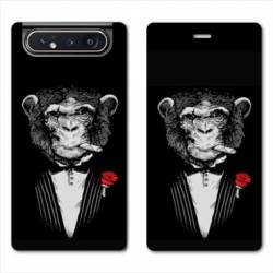 Housse cuir portefeuille Samsung Galaxy A80 Decale Mafia