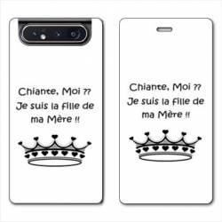 Housse cuir portefeuille Samsung Galaxy A80 Humour Moi chiante