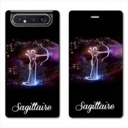 Housse cuir portefeuille Samsung Galaxy A80 signe zodiaque Sagittaire2