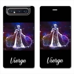 Housse cuir portefeuille Samsung Galaxy A80 signe zodiaque Vierge2