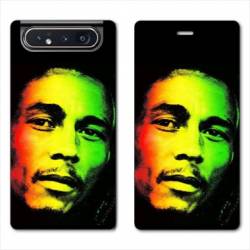 Housse cuir portefeuille Samsung Galaxy A80 Bob Marley 2