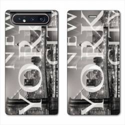 Housse cuir portefeuille Samsung Galaxy A80 Amerique USA New York