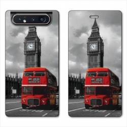Housse cuir portefeuille Samsung Galaxy A80 Angleterre London Bus
