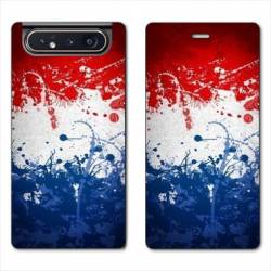 Housse cuir portefeuille Samsung Galaxy A80 France Eclaboussure