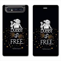 Housse cuir portefeuille Samsung Galaxy A80 WB License harry potter dobby Free N