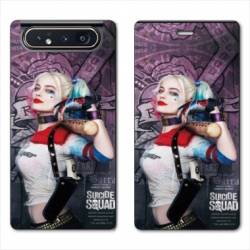 Housse cuir portefeuille Samsung Galaxy A80 Harley Quinn Batte