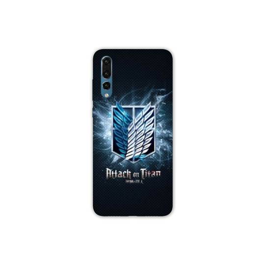 Coque Huawei P30 Manga Attaque titans noir