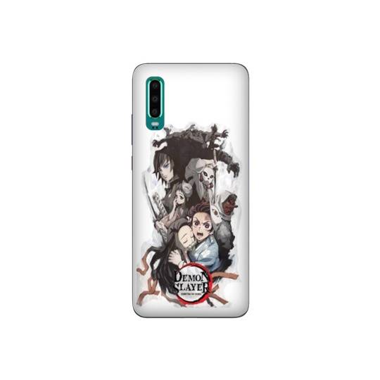 Coque Huawei P30 Manga Damon Slayer Blanc
