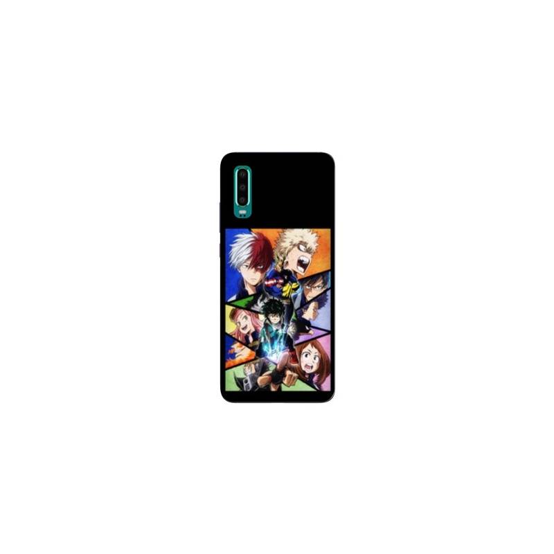 Coque Huawei P30 Manga My hero acadamia noir