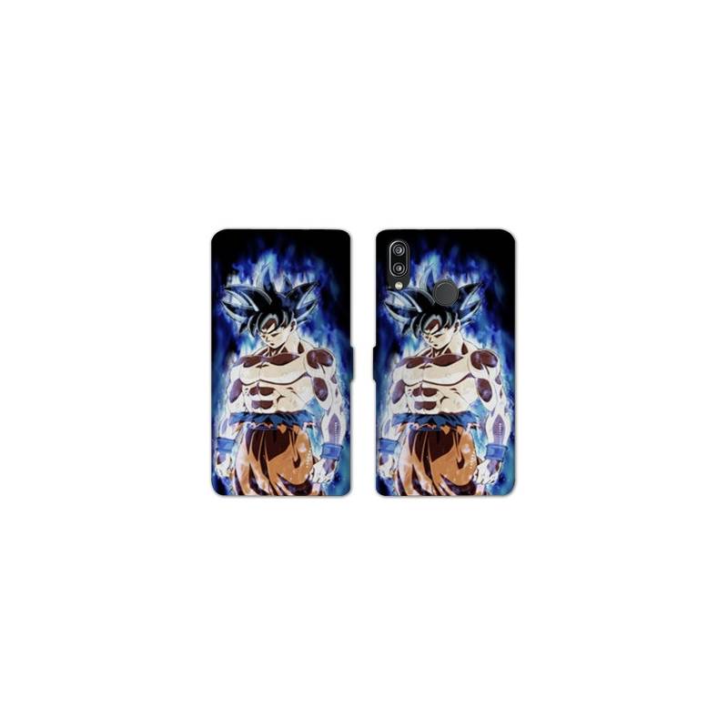 RV Housse cuir portefeuille Huawei P30 LITE Manga Dragon Ball Sangoku Noir