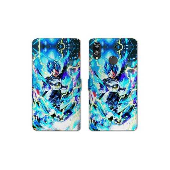 RV Housse cuir portefeuille Huawei P30 LITE Manga Dragon Ball Vegeta Bleu