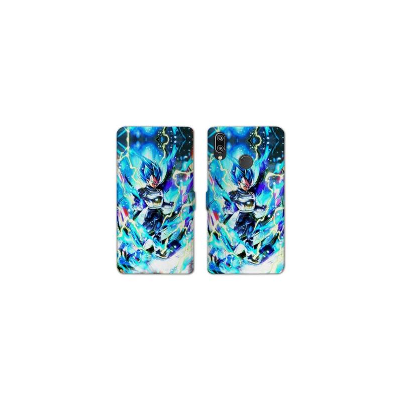 RV Housse cuir portefeuille Huawei P30 LITE Manga Dragon Ball Vegeta Bleu