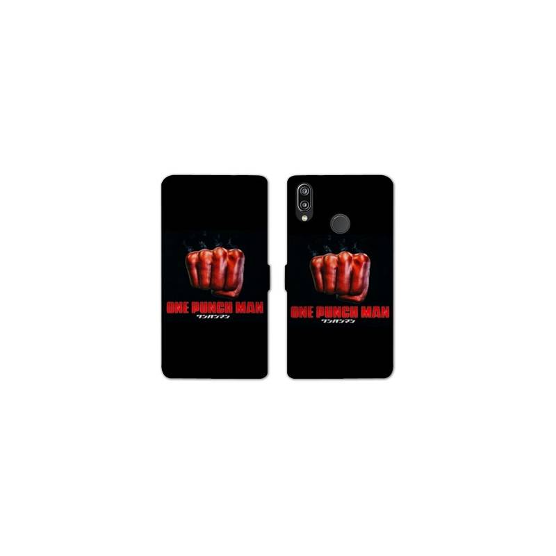 RV Housse cuir portefeuille Huawei P30 LITE Manga One Punch Man poing