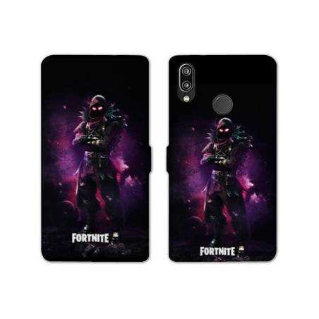 RV Housse cuir portefeuille Huawei P30 LITE Fortnite Raven