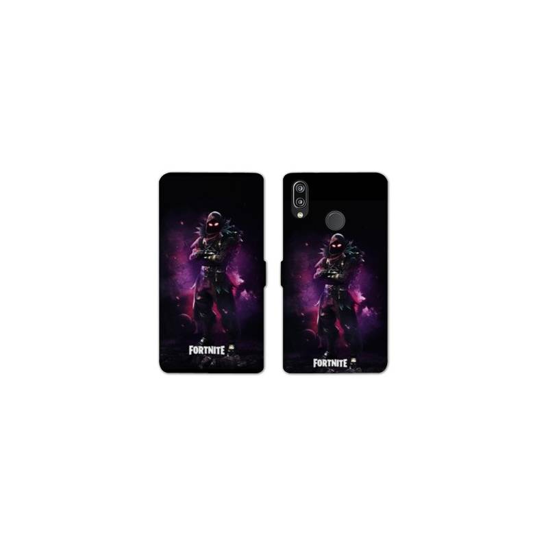 RV Housse cuir portefeuille Huawei P30 LITE Fortnite Raven