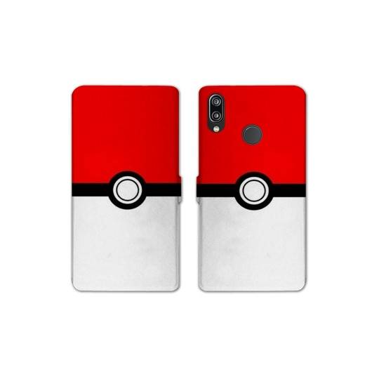 RV Housse cuir portefeuille Huawei P30 LITE Pokemon Pokeball