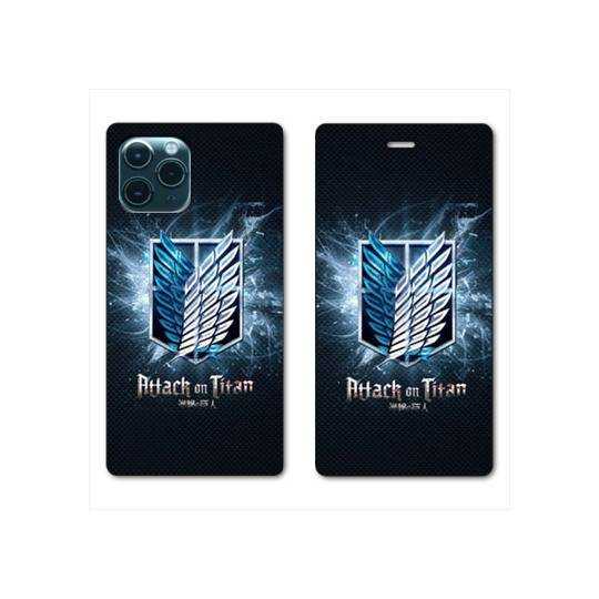 RV Housse cuir portefeuille Iphone 11 (6,1) Manga Attaque titans noir